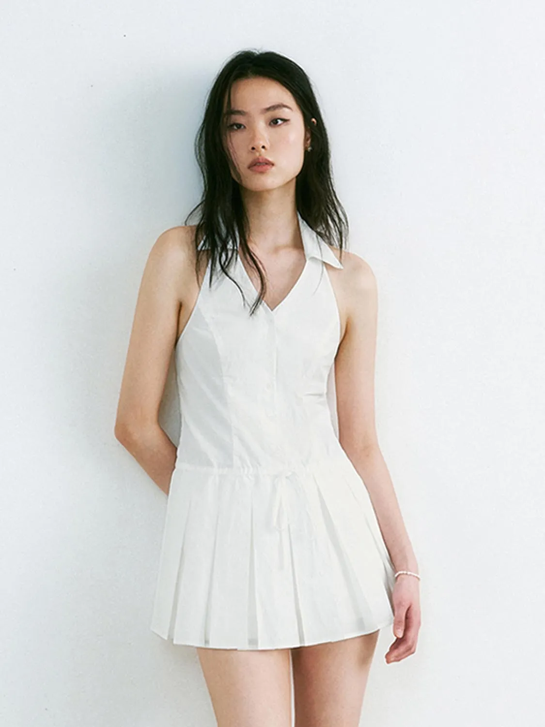 Sleeveless Lapel A-Line Dresses sold by Urban Revivo product image thumbnail 4