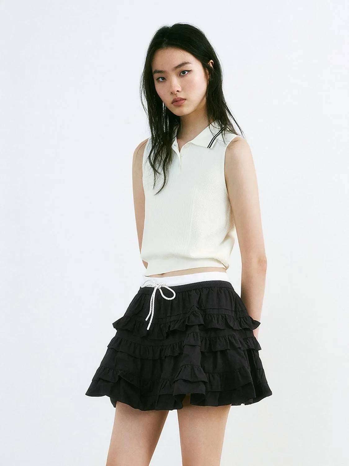 Sleeveless Knitted T-Shirts sold by Urban Revivo product image thumbnail 5