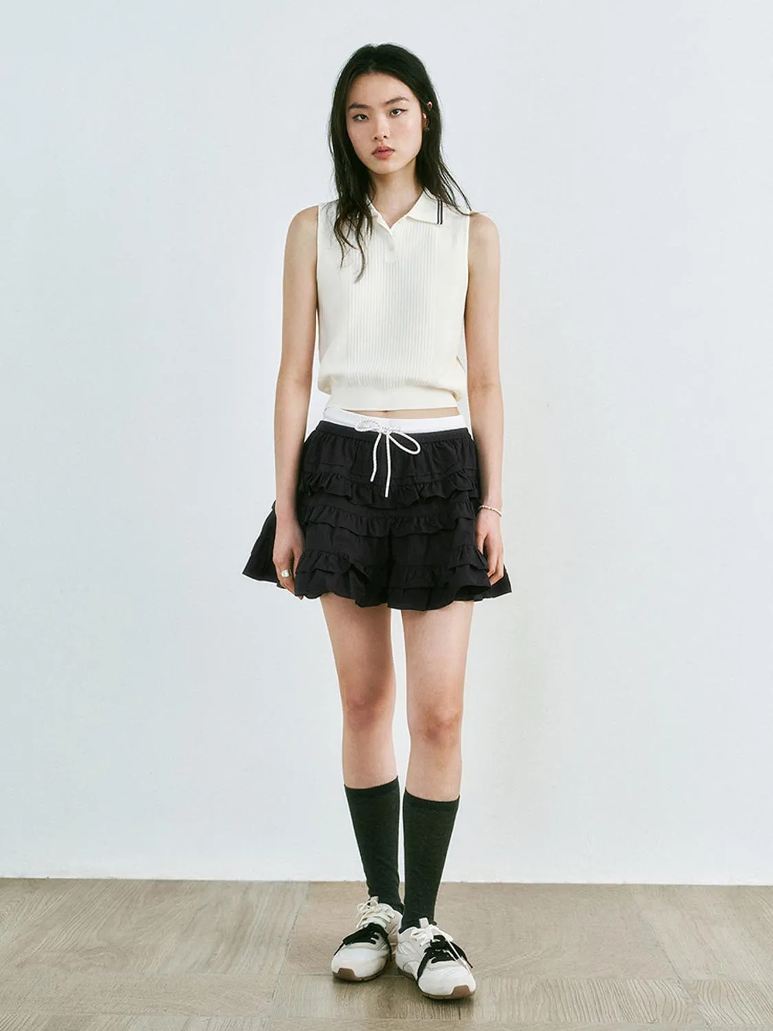 Sleeveless Knitted T-Shirts sold by Urban Revivo product image thumbnail 4