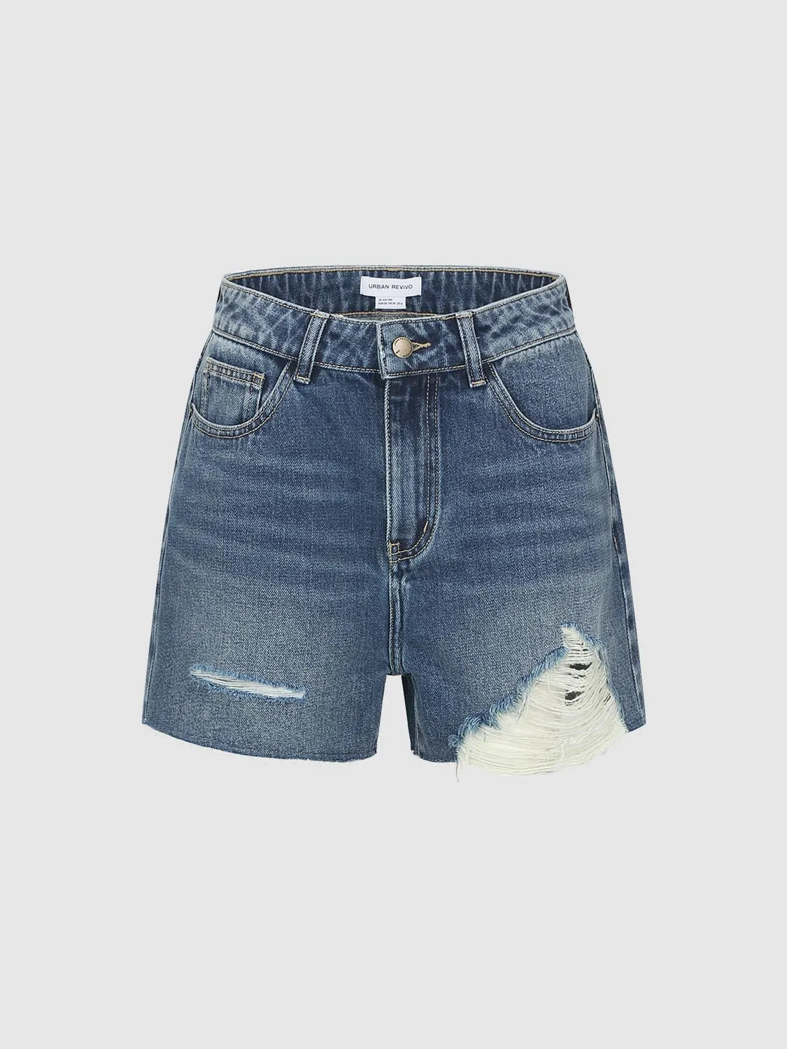 Ripped Denim Shorts sold by Urban Revivo