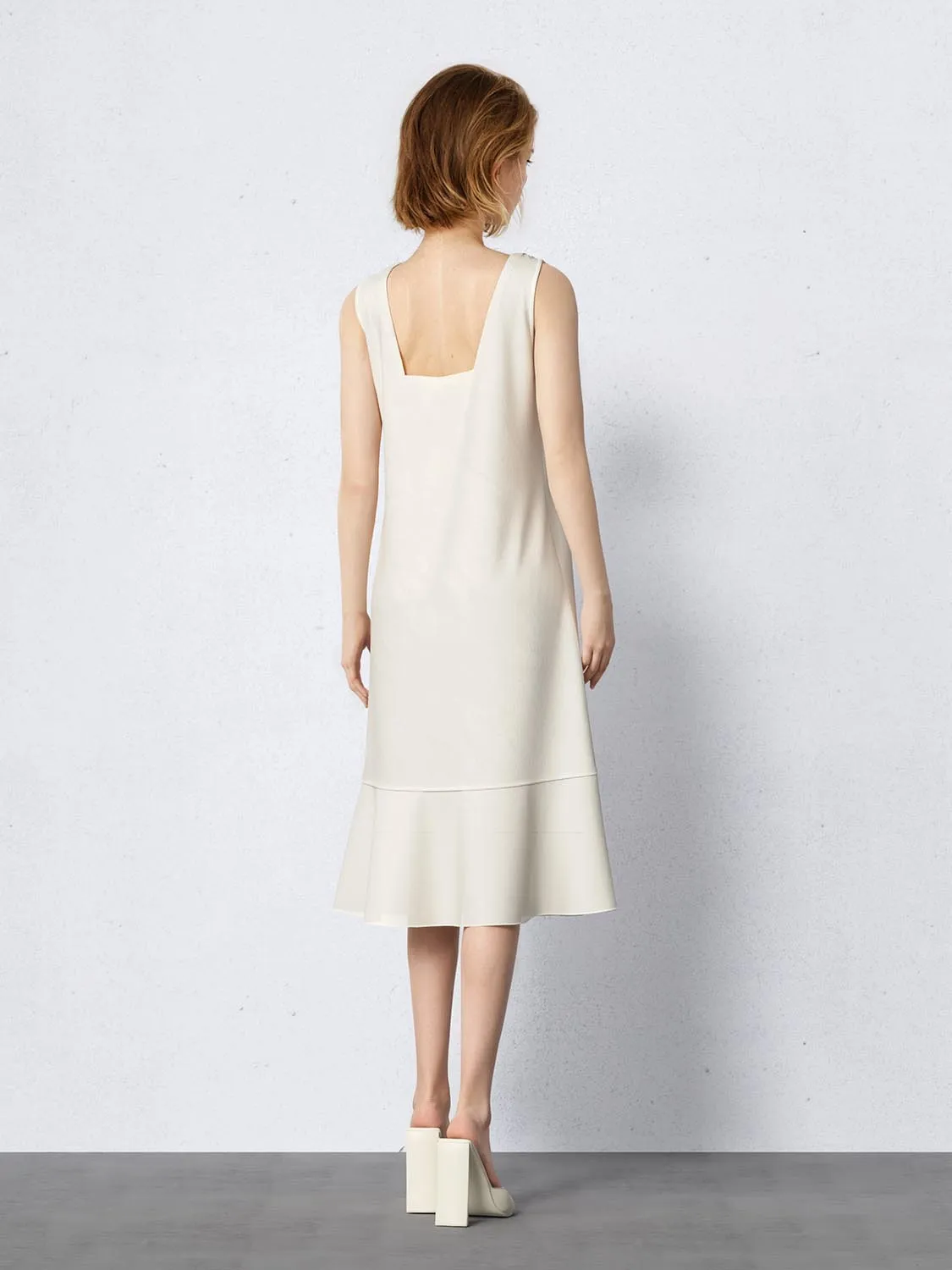 Square Neck Wide Strap A-Line Dresses sold by Urban Revivo product image thumbnail 3