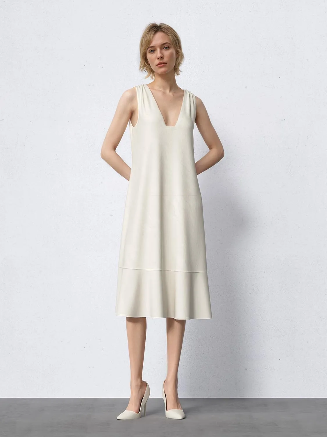 Square Neck Wide Strap A-Line Dresses sold by Urban Revivo product image thumbnail 2