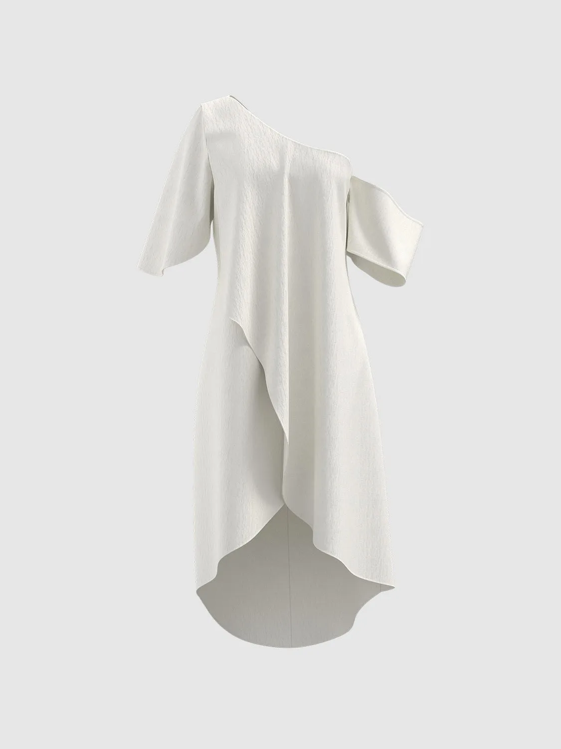 One Shoulder Irregular Hem A-Line Dress sold by Urban Revivo product image thumbnail 5