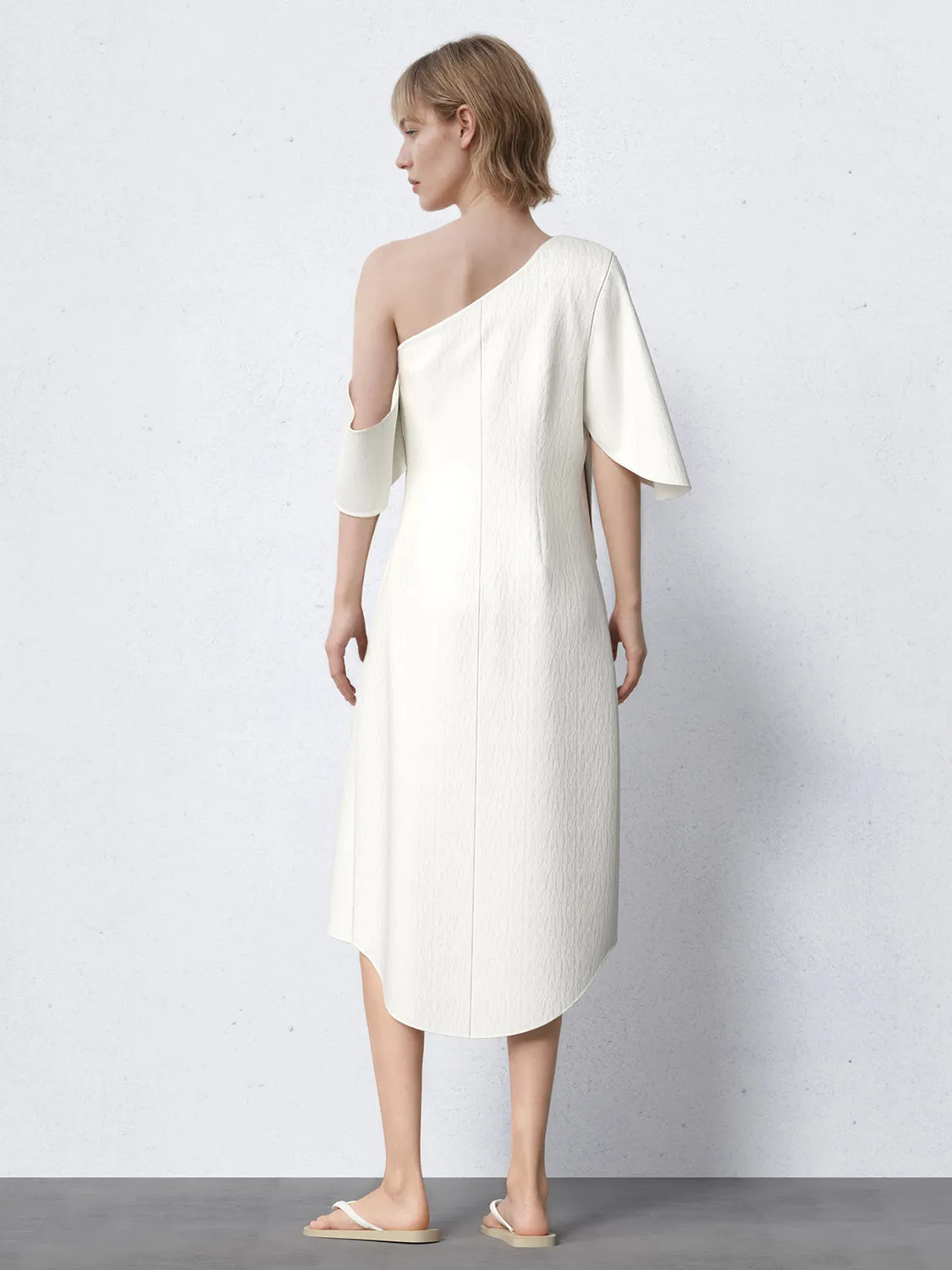 One Shoulder Irregular Hem A-Line Dress sold by Urban Revivo product image thumbnail 3