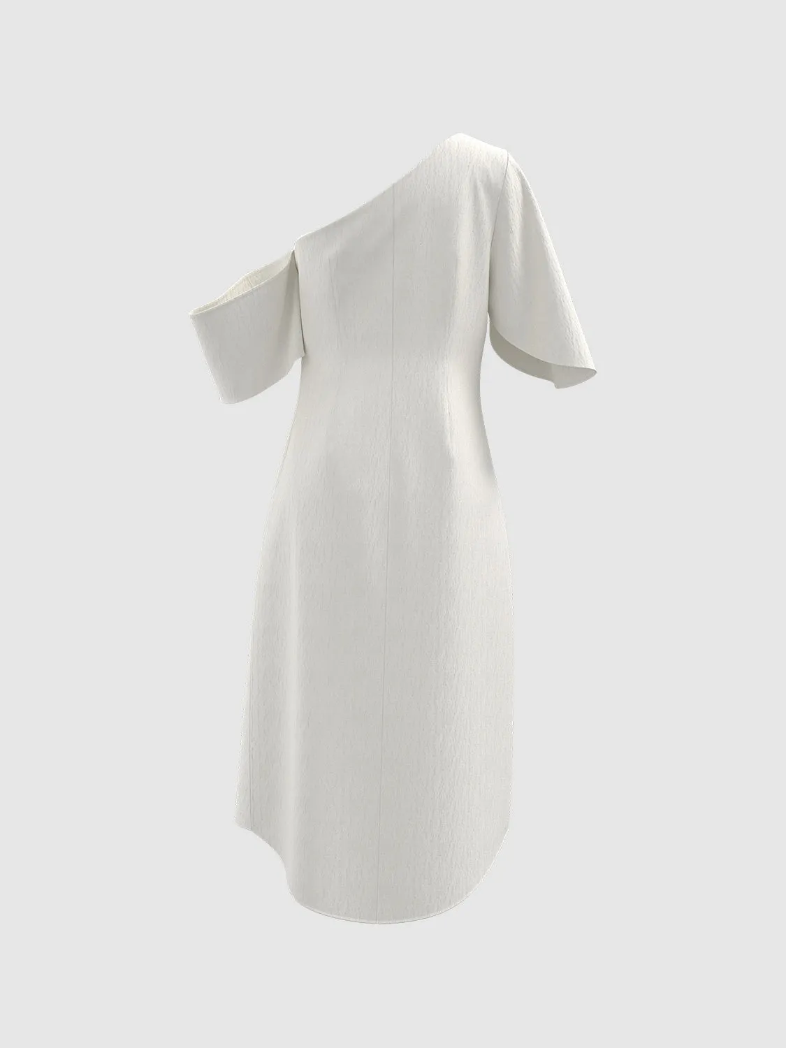 One Shoulder Irregular Hem A-Line Dress sold by Urban Revivo product image thumbnail 4