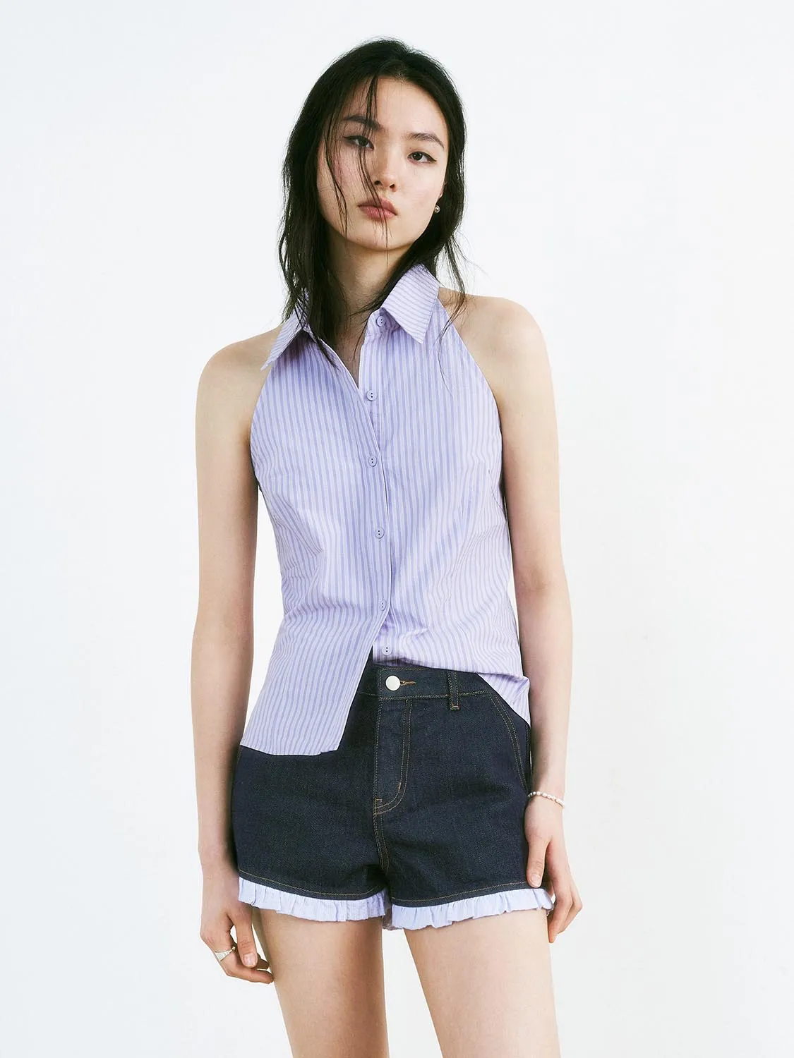 Sleeveless Striped Shirts sold by Urban Revivo