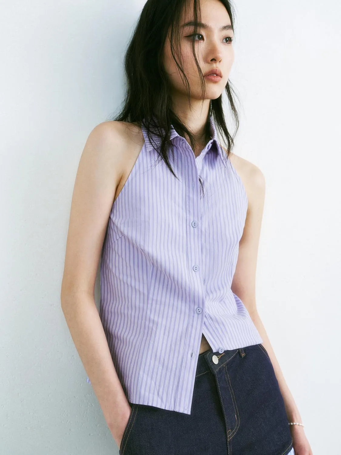 Sleeveless Striped Shirts sold by Urban Revivo product image thumbnail 2