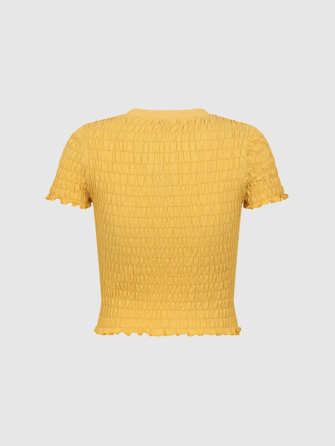 Shirred Short Sleeve T-Shirts sold by Urban Revivo product image thumbnail 2