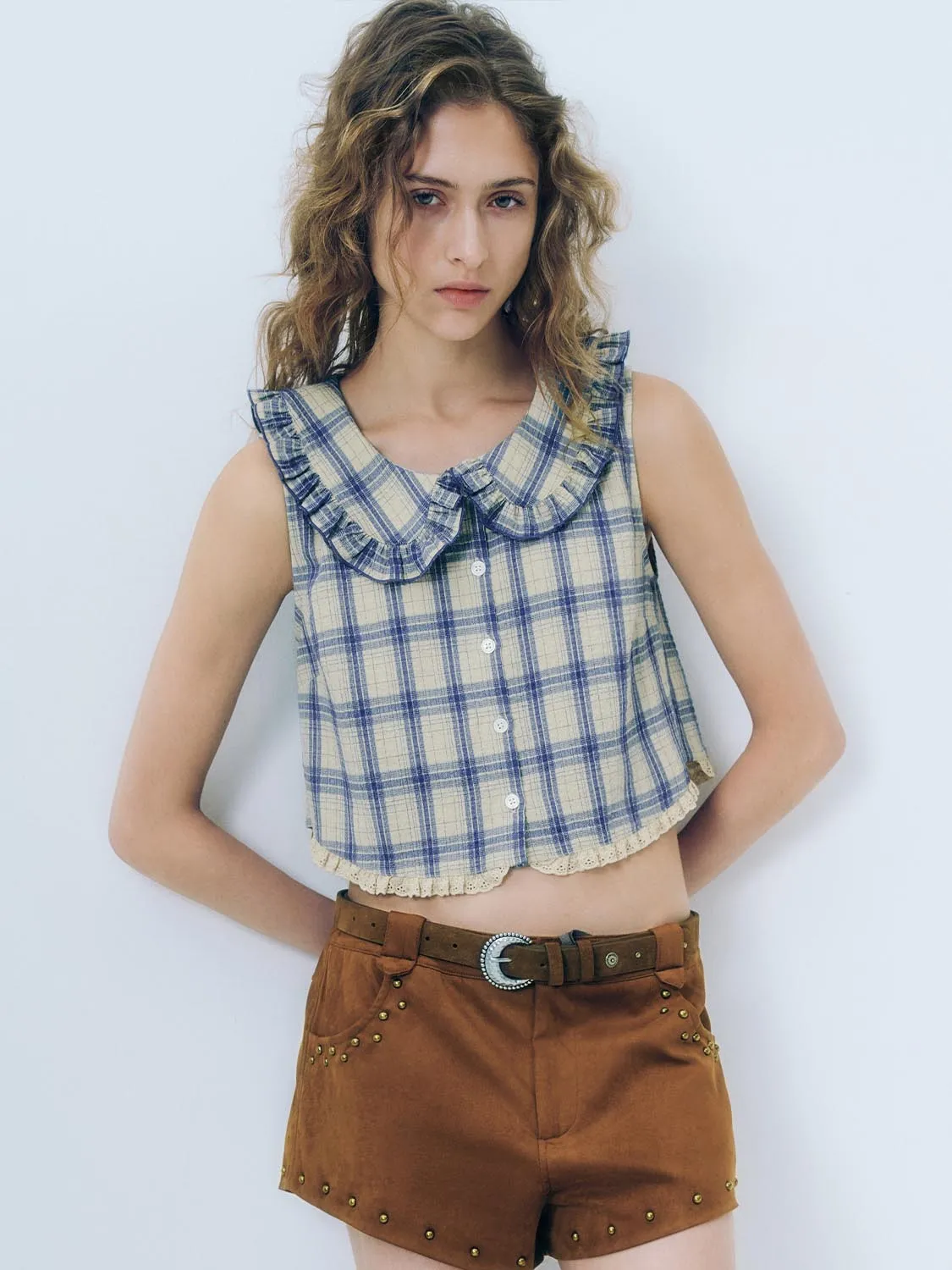 Plaid Sleeveless Shirts sold by Urban Revivo
