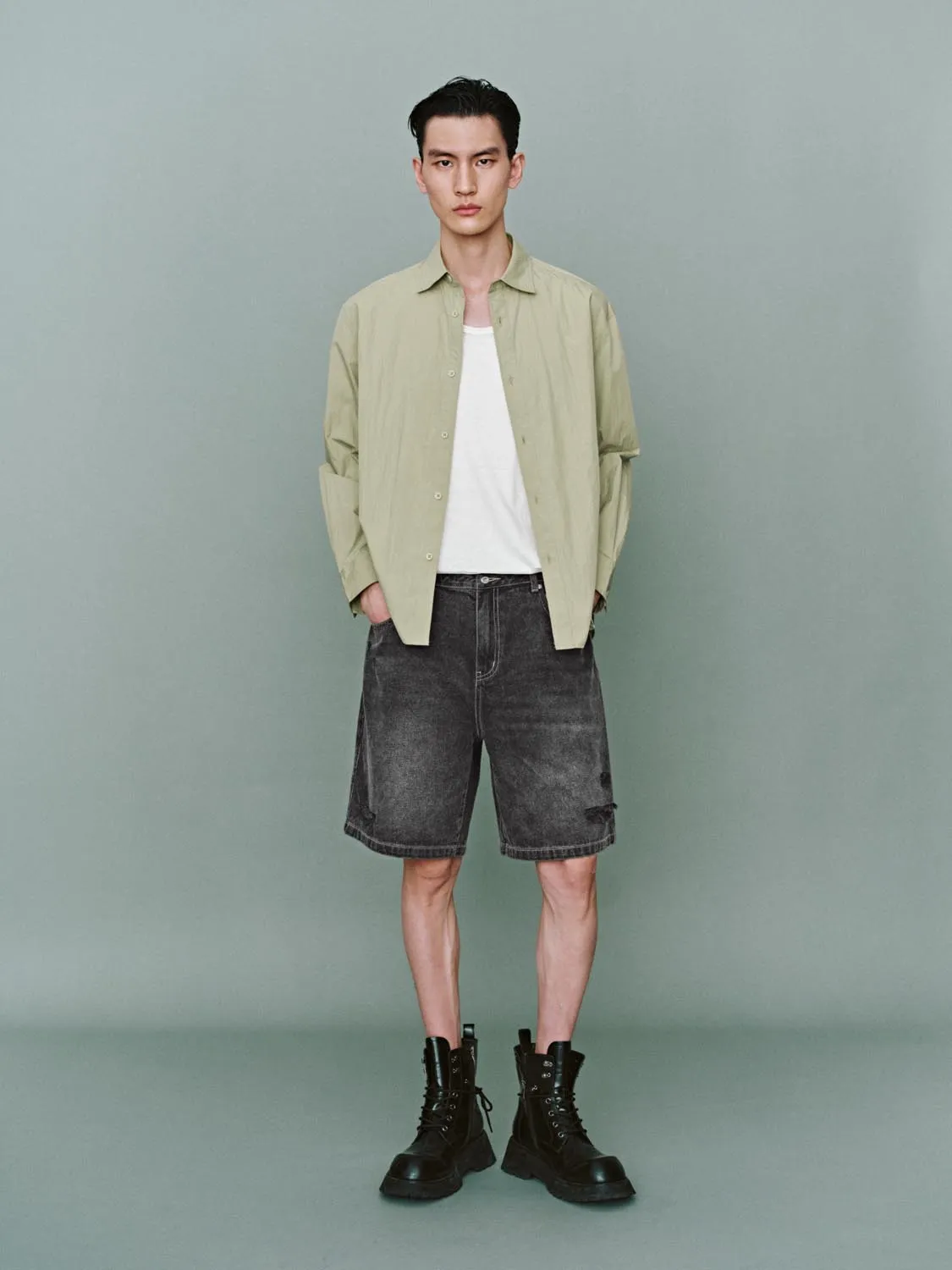 Denim Shorts sold by Urban Revivo product image thumbnail 4