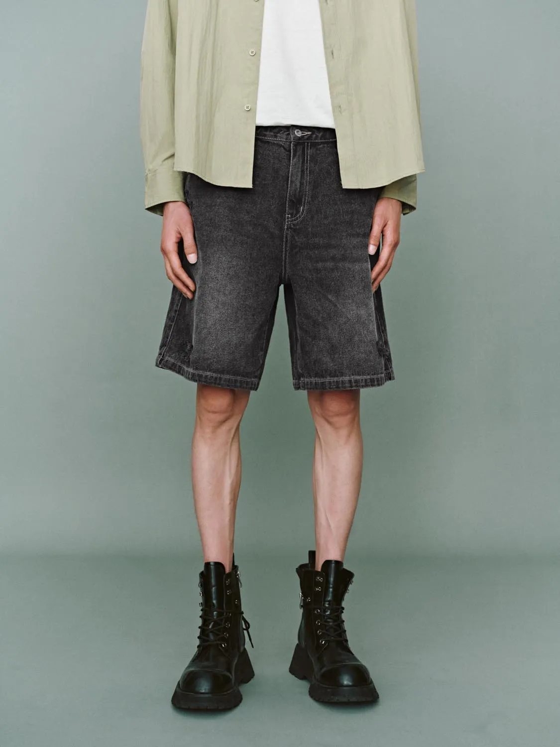 Denim Shorts sold by Urban Revivo product image thumbnail 2