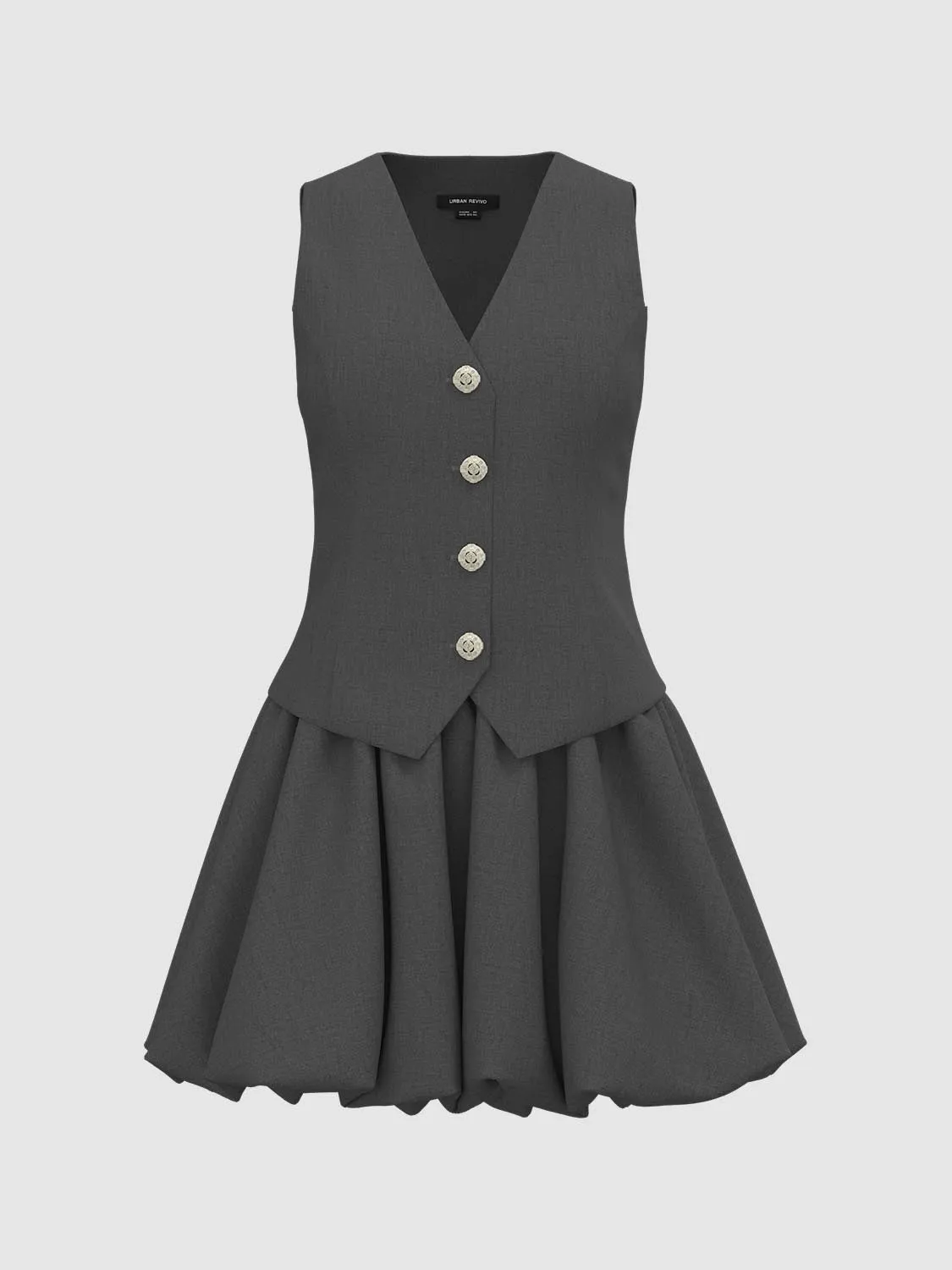 Tailored Sleeveless A-Line Dresses sold by Urban Revivo product image thumbnail 3