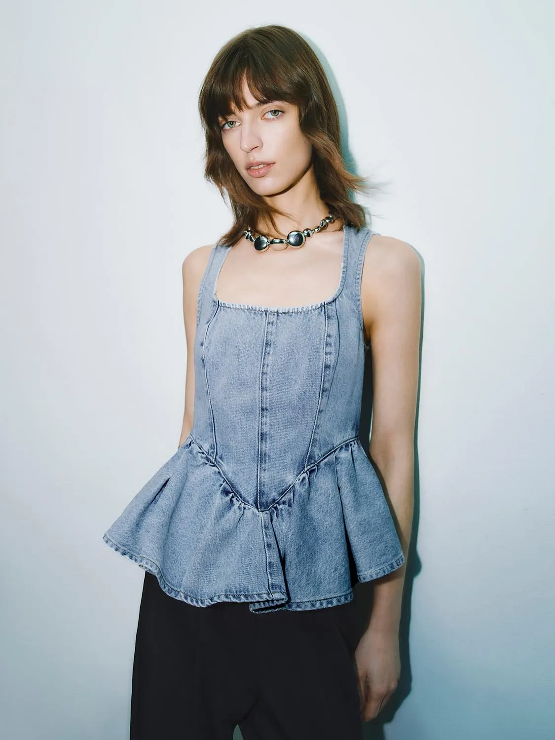 Sleeveless Denim Shirts sold by Urban Revivo