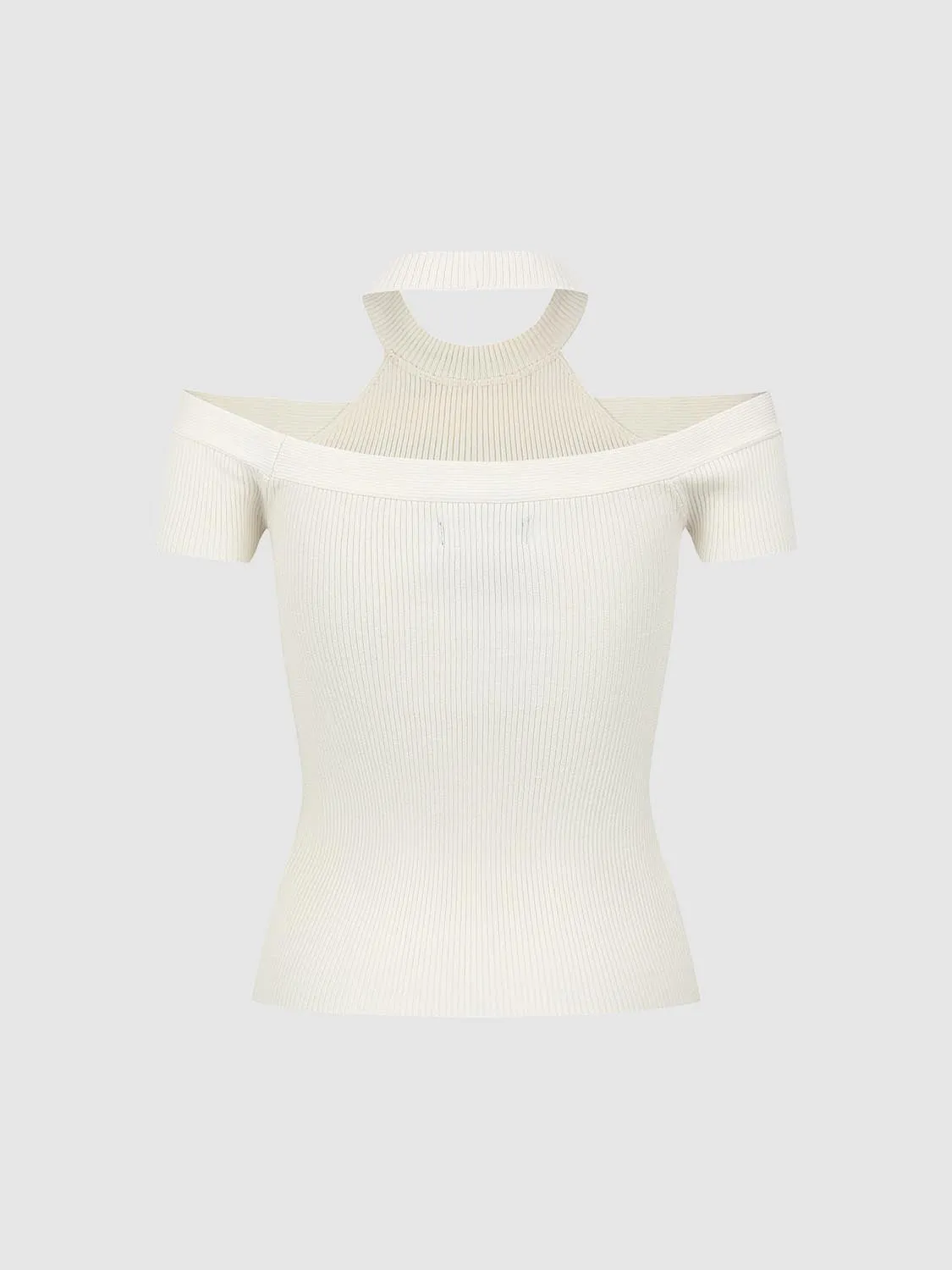 Off Shoulder Knitted T-Shirts sold by Urban Revivo product image thumbnail 2