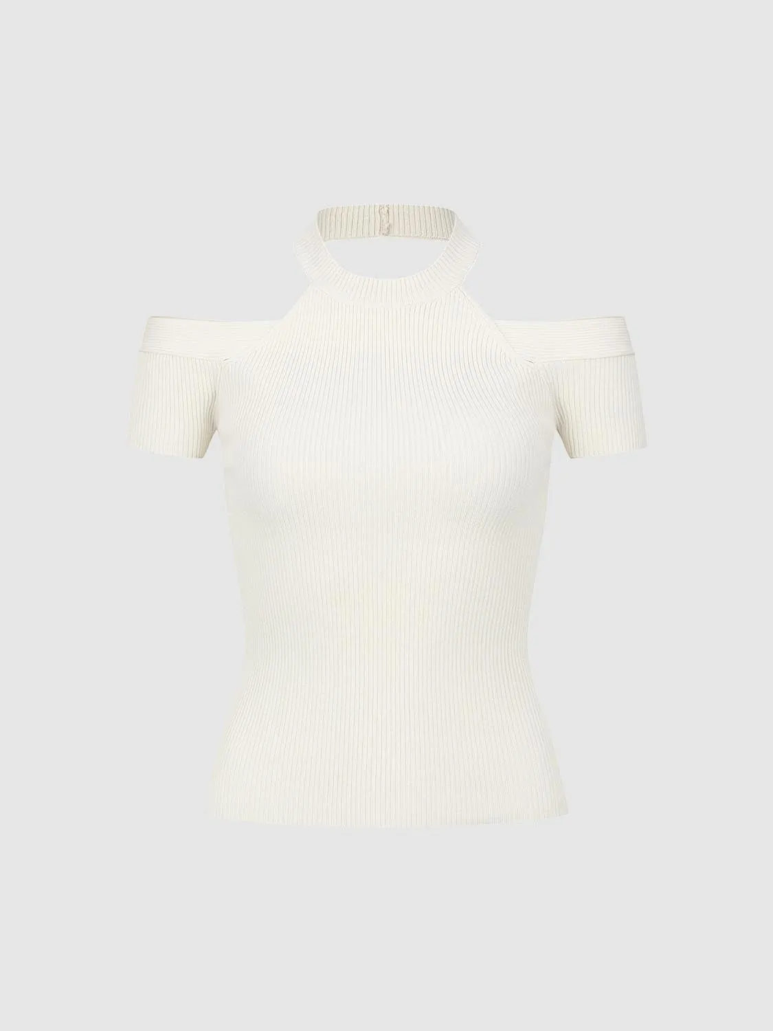 Off Shoulder Knitted T-Shirts sold by Urban Revivo product image thumbnail 3