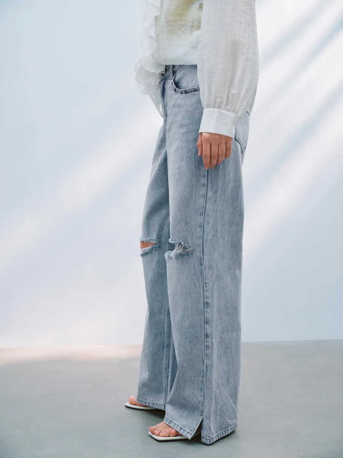 Ripped Denim Jeans sold by Urban Revivo product image thumbnail 3