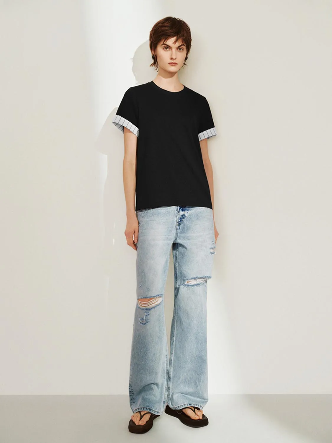 Loose Short Sleeve T-Shirts sold by Urban Revivo product image thumbnail 4