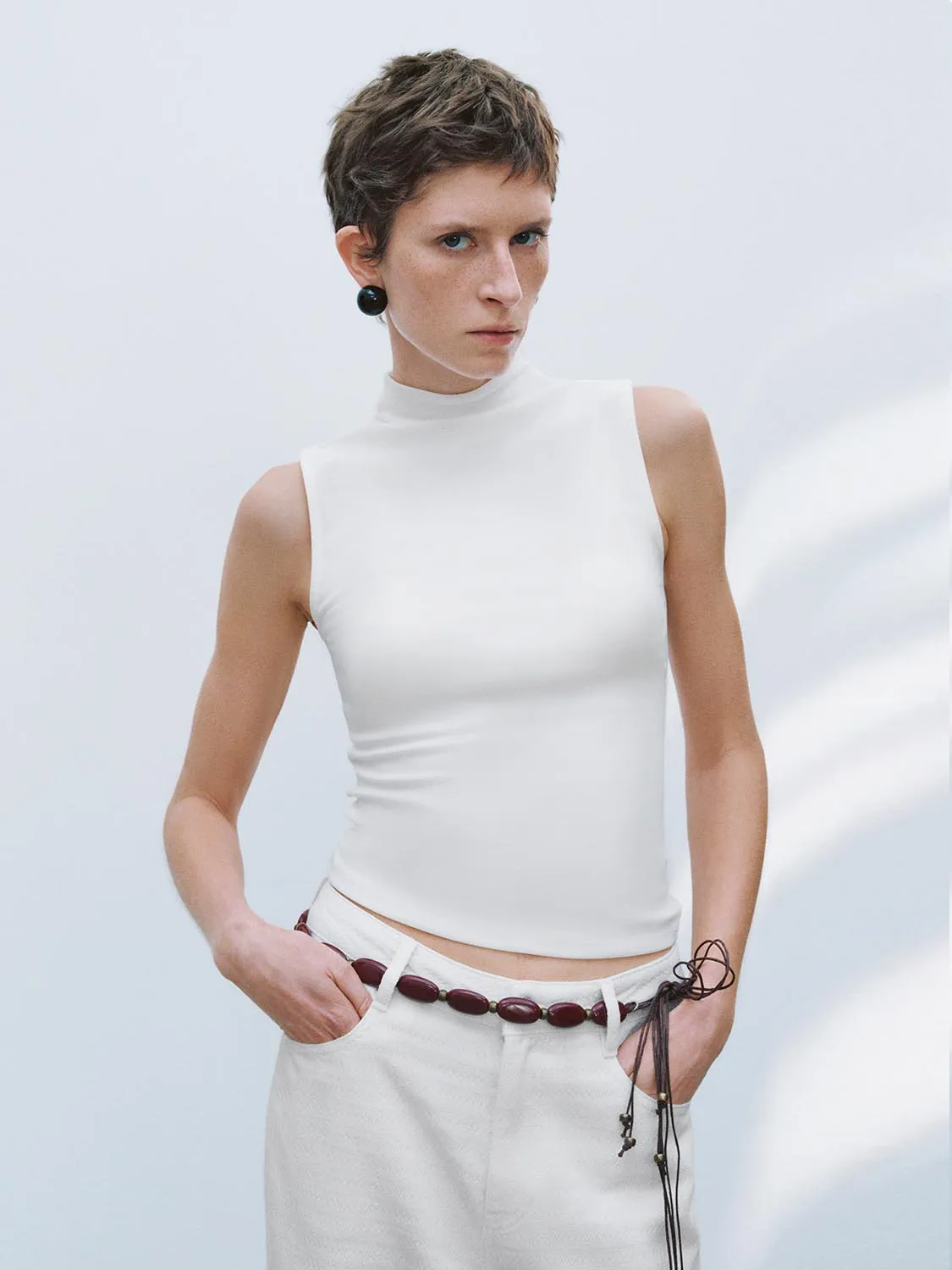 Mock Neck Sleeveless Vests sold by Urban Revivo