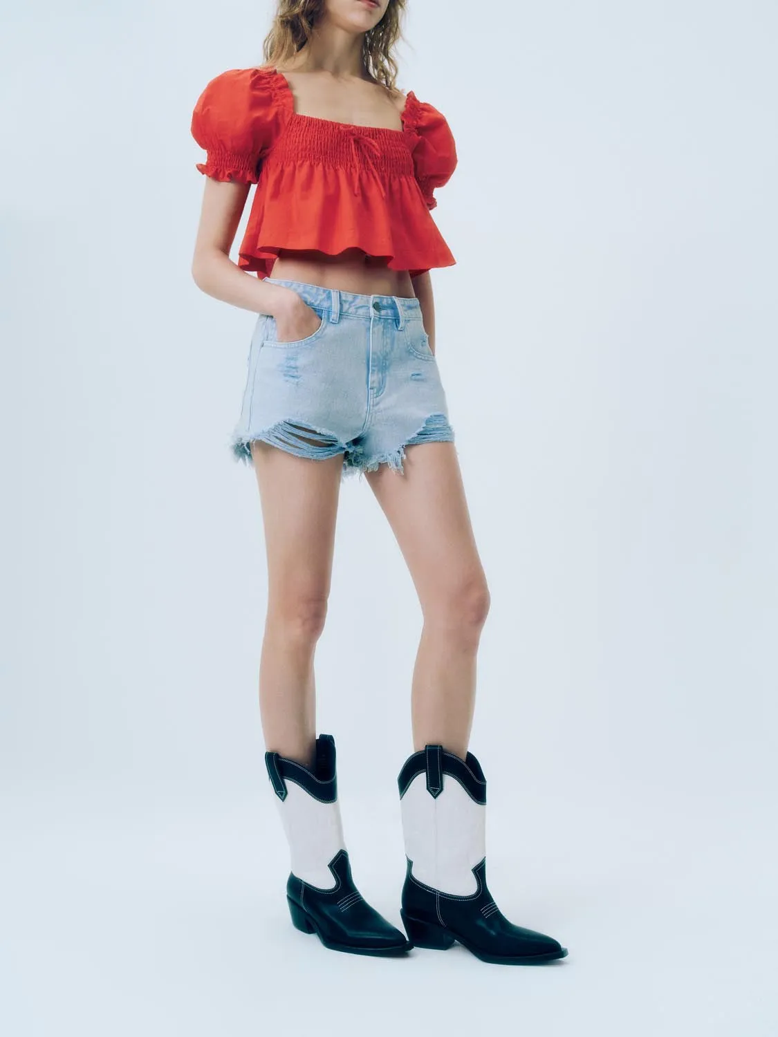 Leisure Denim Shorts sold by Urban Revivo product image thumbnail 3