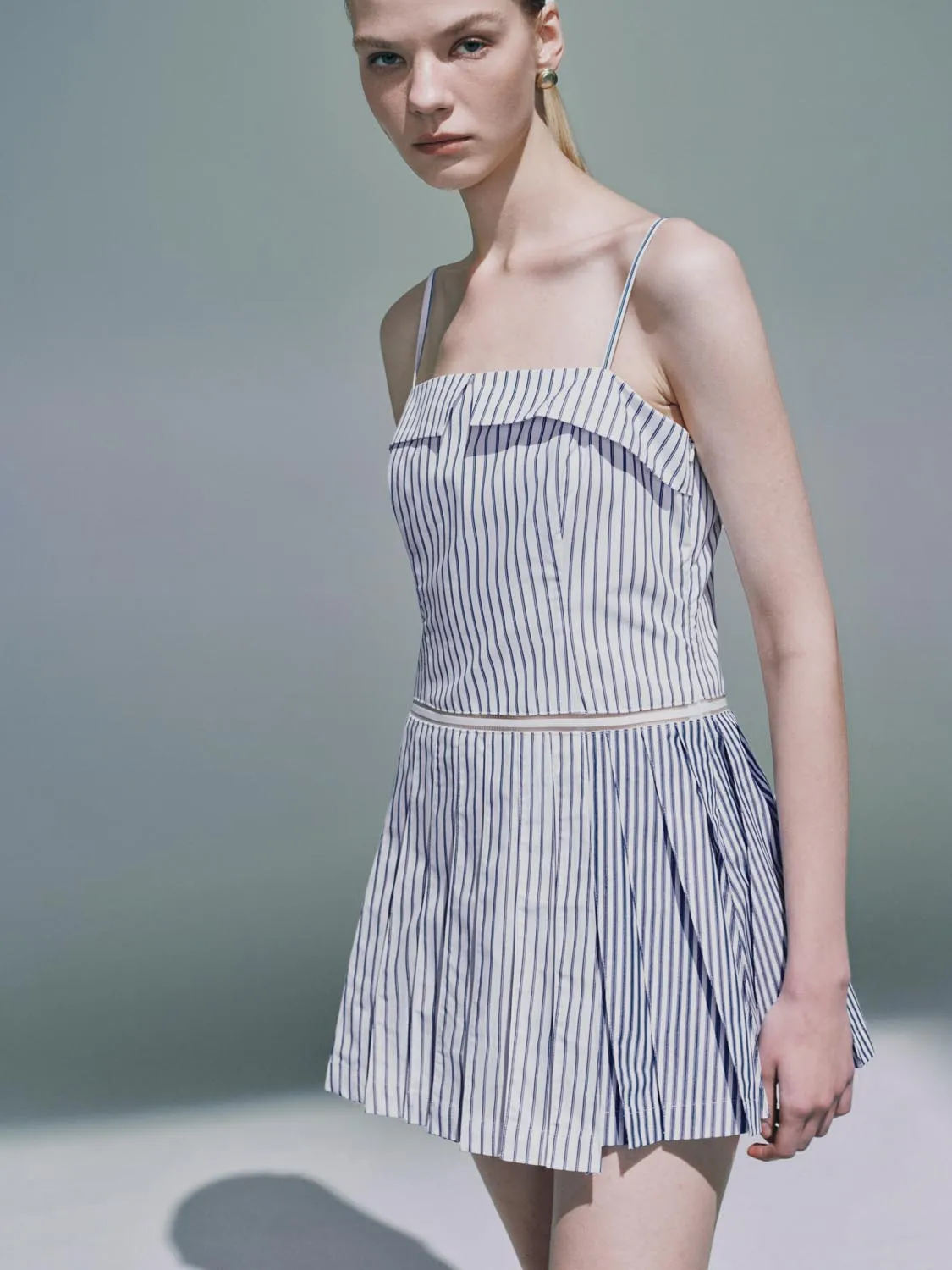 Cami Pleated Striped A-Line Dresses sold by Urban Revivo product image thumbnail 2