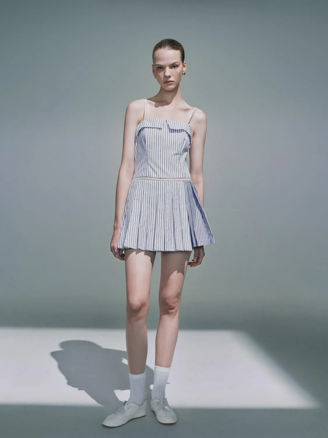 Cami Pleated Striped A-Line Dresses sold by Urban Revivo product image thumbnail 4