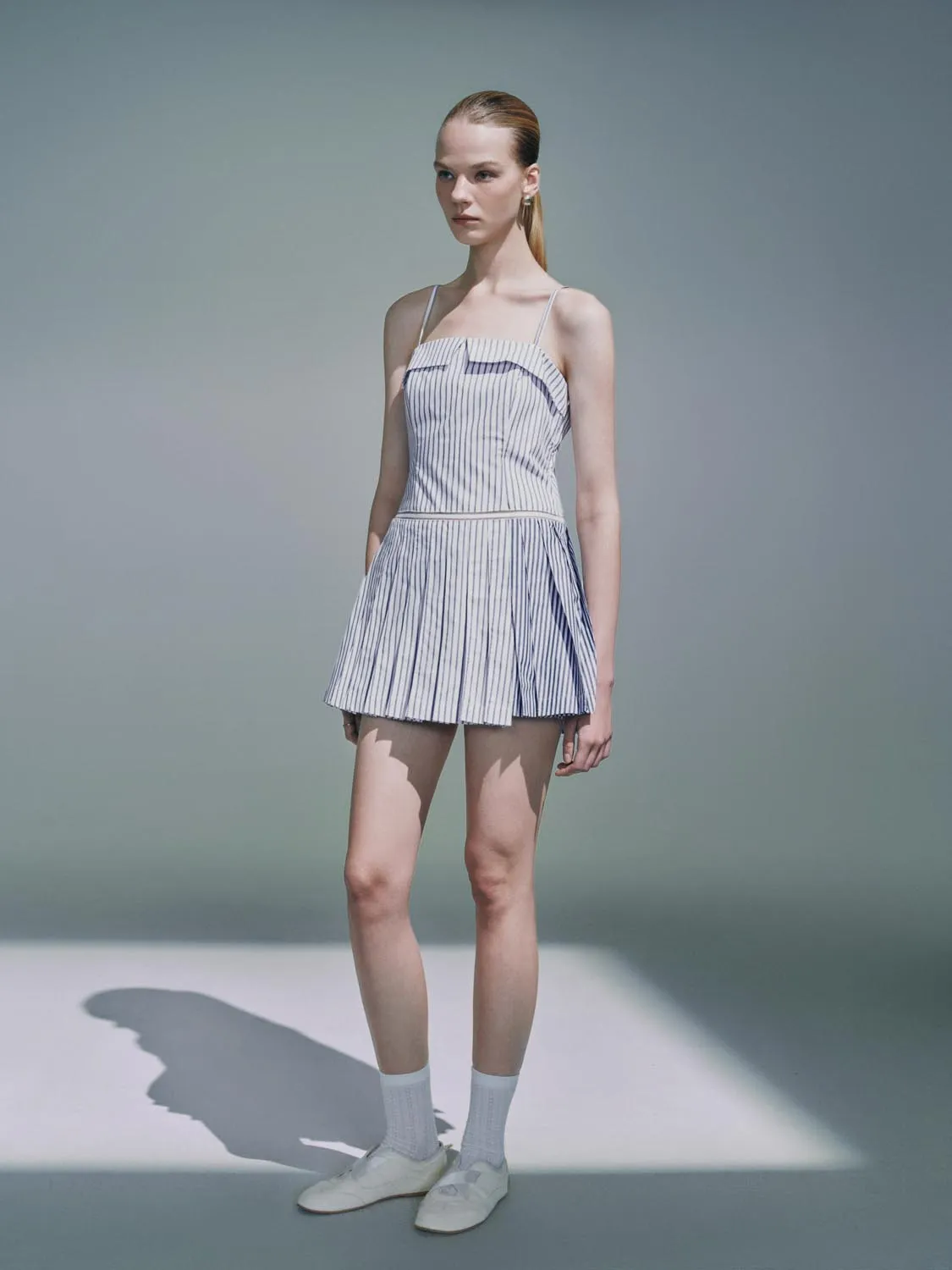 Cami Pleated Striped A-Line Dresses sold by Urban Revivo product image thumbnail 3