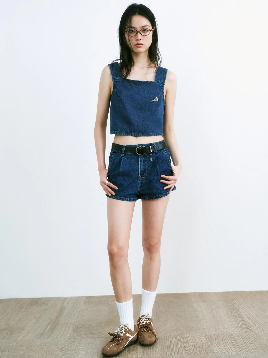 Wide Strap Denim Tank Tops sold by Urban Revivo product image thumbnail 4