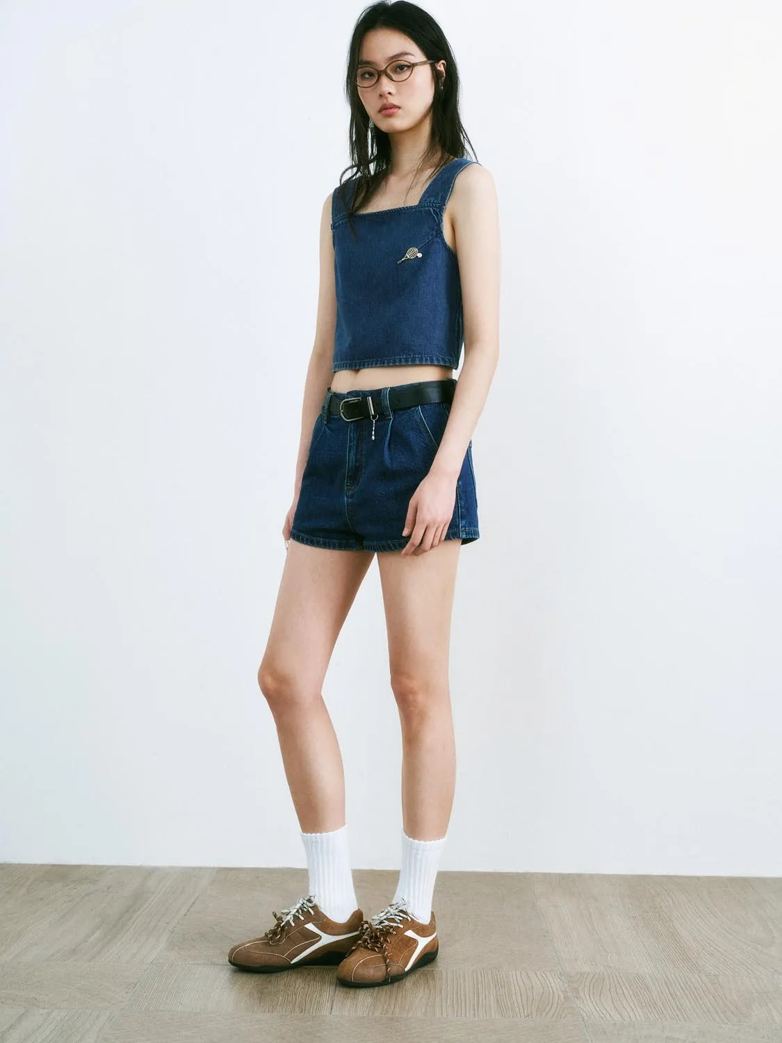 Wide Strap Denim Tank Tops sold by Urban Revivo product image thumbnail 3