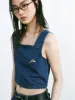 Wide Strap Denim Tank Tops sold by Urban Revivo