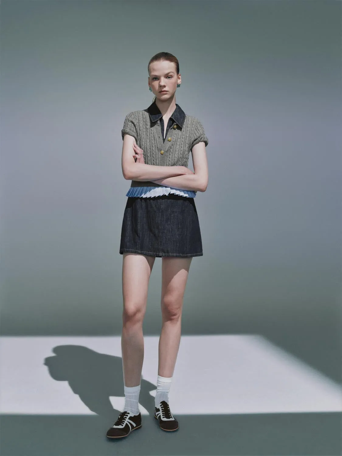 Plaid Hem Short Sleeve Cardigans sold by Urban Revivo product image thumbnail 4