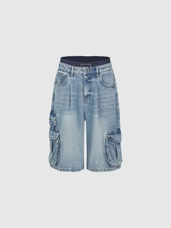 Vogue Denim Shorts sold by Urban Revivo