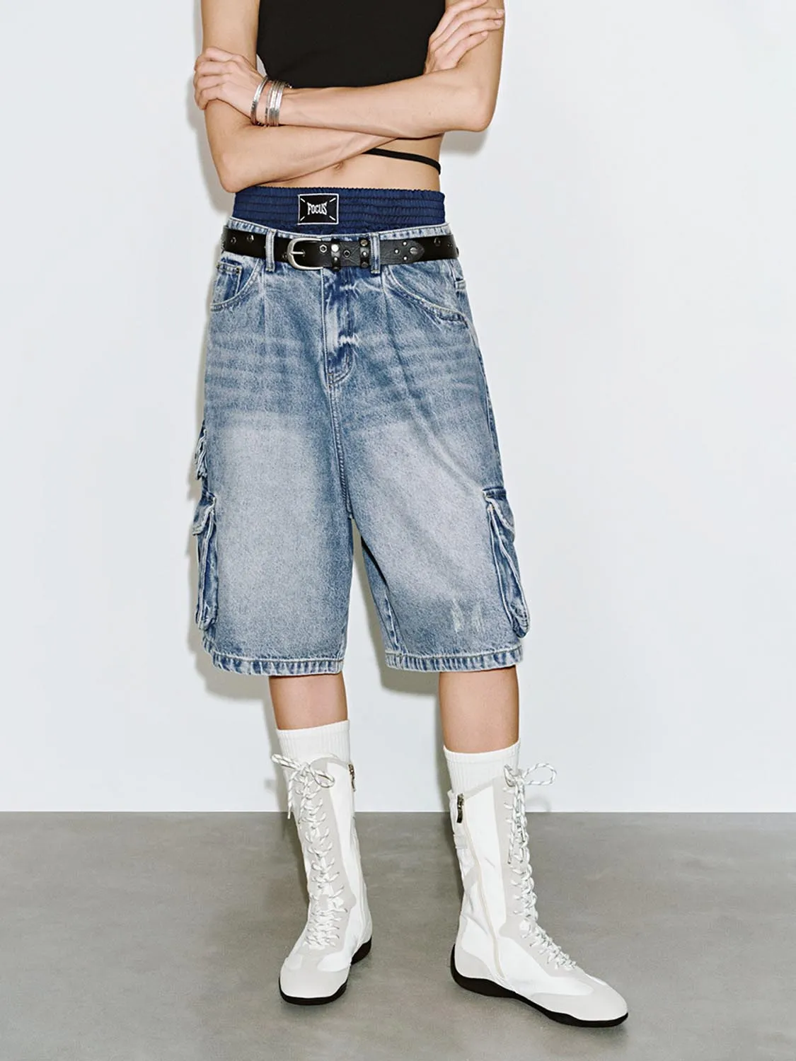 Vogue Denim Shorts sold by Urban Revivo product image thumbnail 2