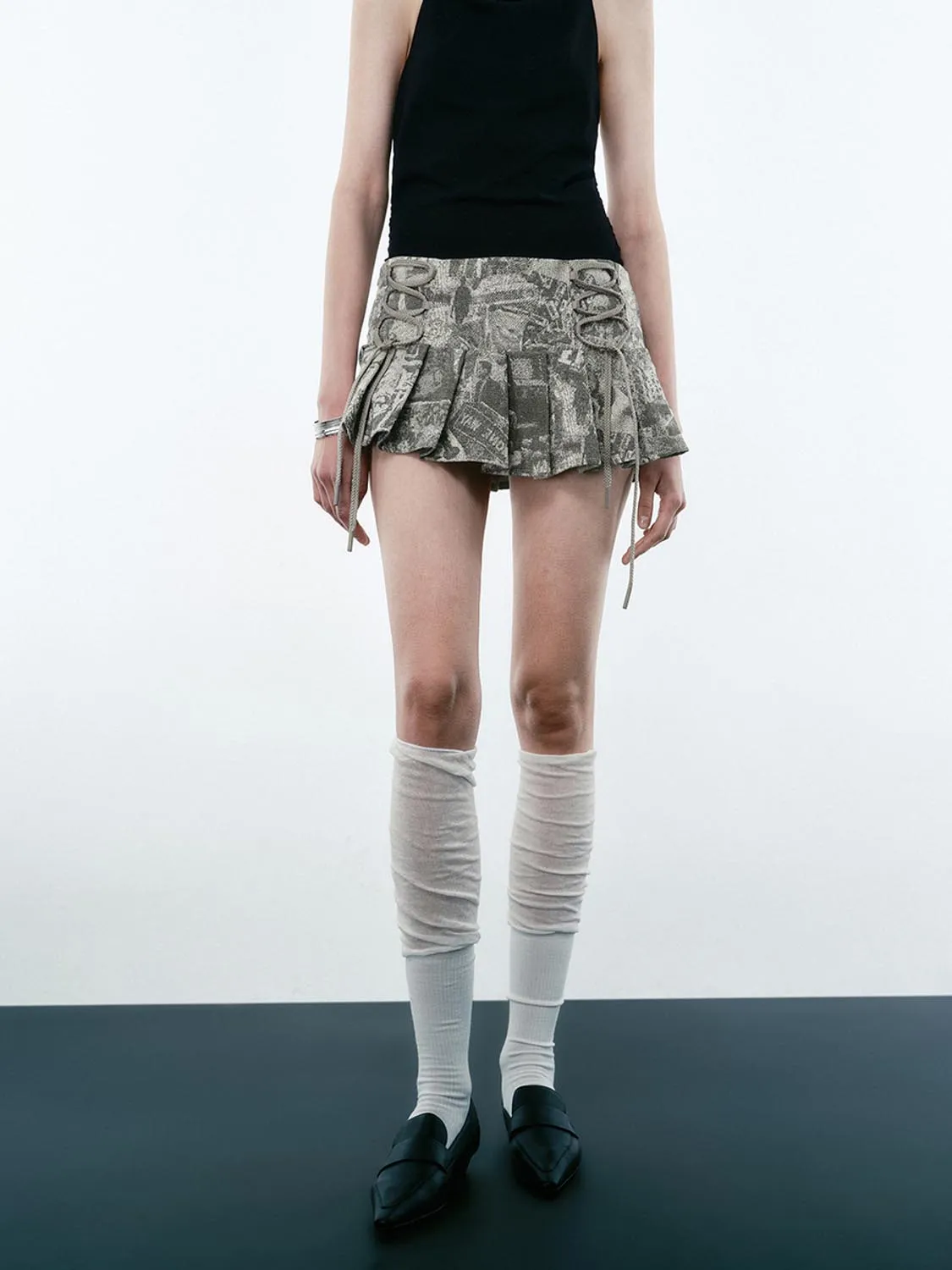 Pleated Denim Skirts sold by Urban Revivo product image thumbnail 2