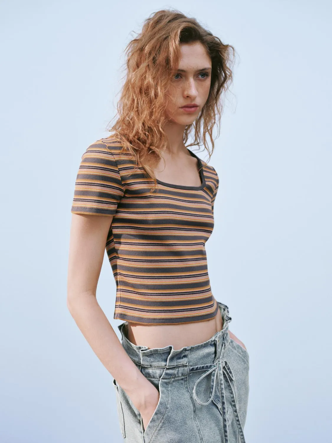 Striped Short Sleeve T-Shirts sold by Urban Revivo product image thumbnail 2
