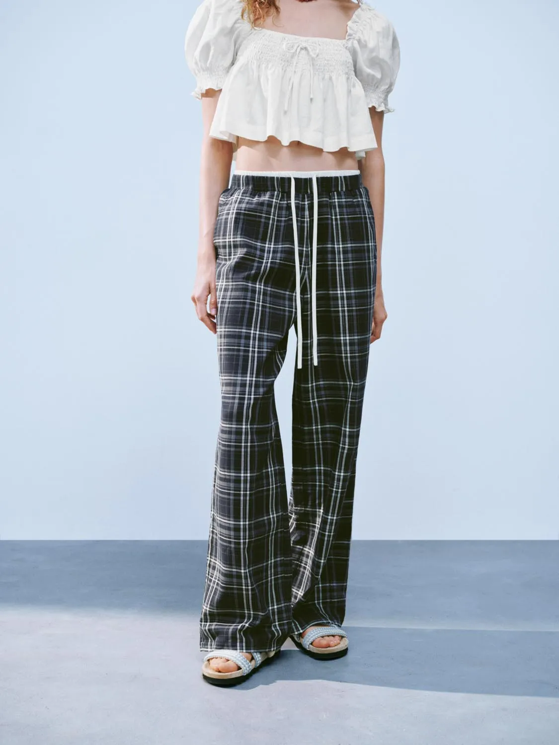 Plaid Straight Pants sold by Urban Revivo product image thumbnail 2