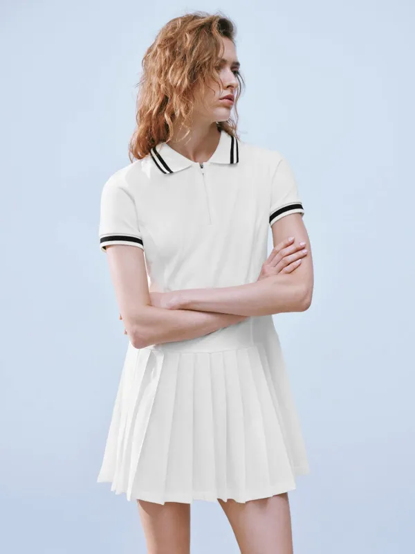 Pleated Polo Mini Dresses sold by Urban Revivo