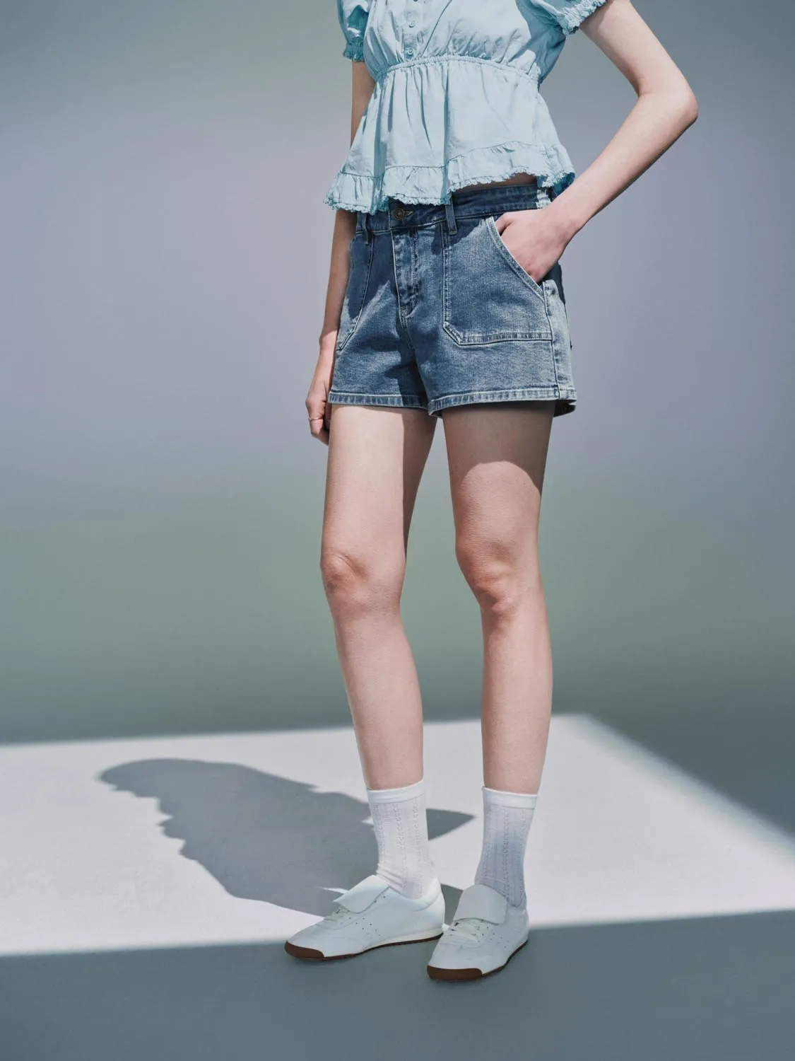 Denim Shorts sold by Urban Revivo product image thumbnail 3