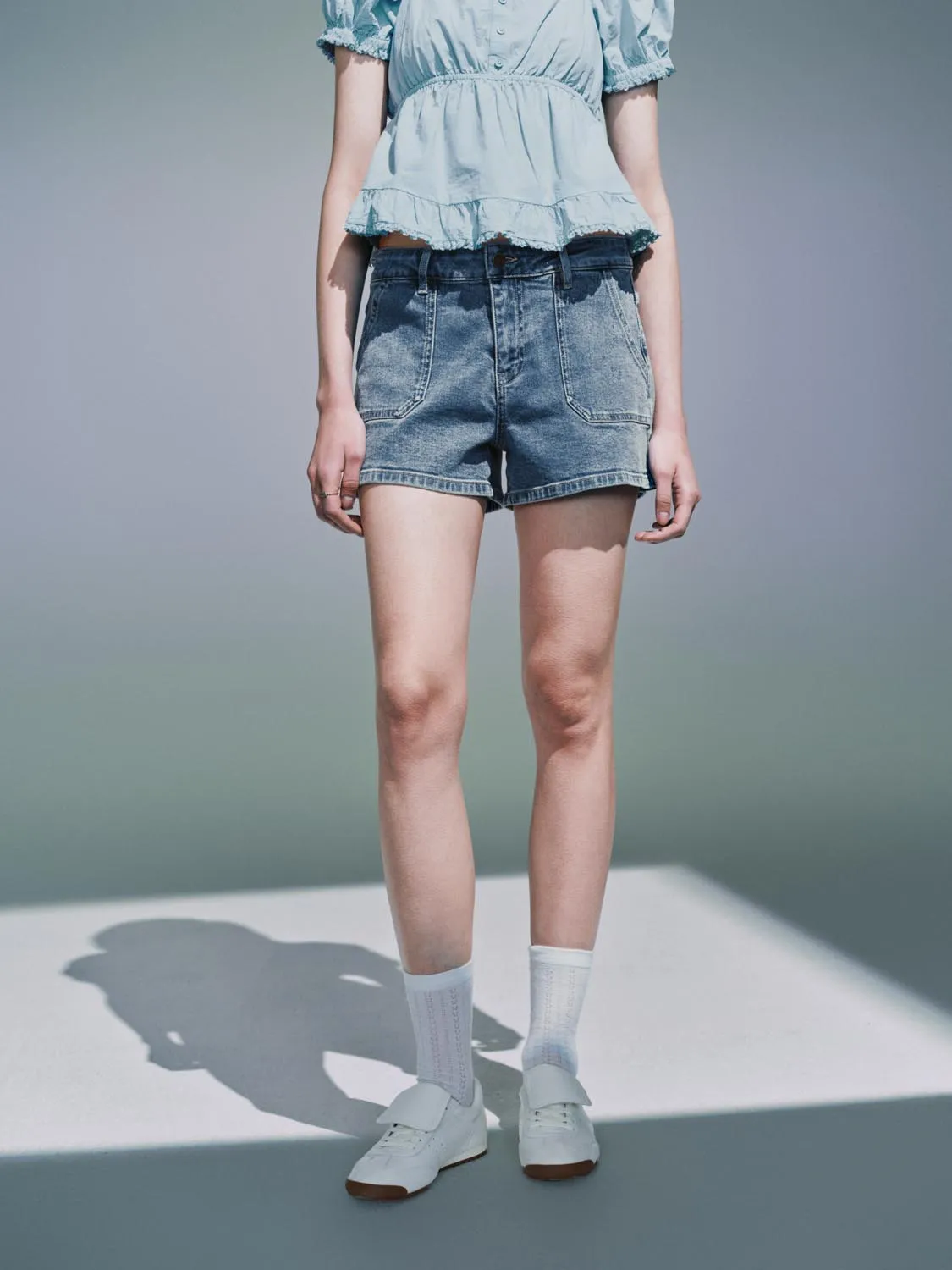 Denim Shorts sold by Urban Revivo product image thumbnail 2