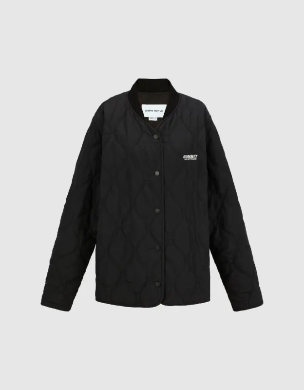 Drop Shoulder Sleeve Straight Padded Coat sold by Urban Revivo