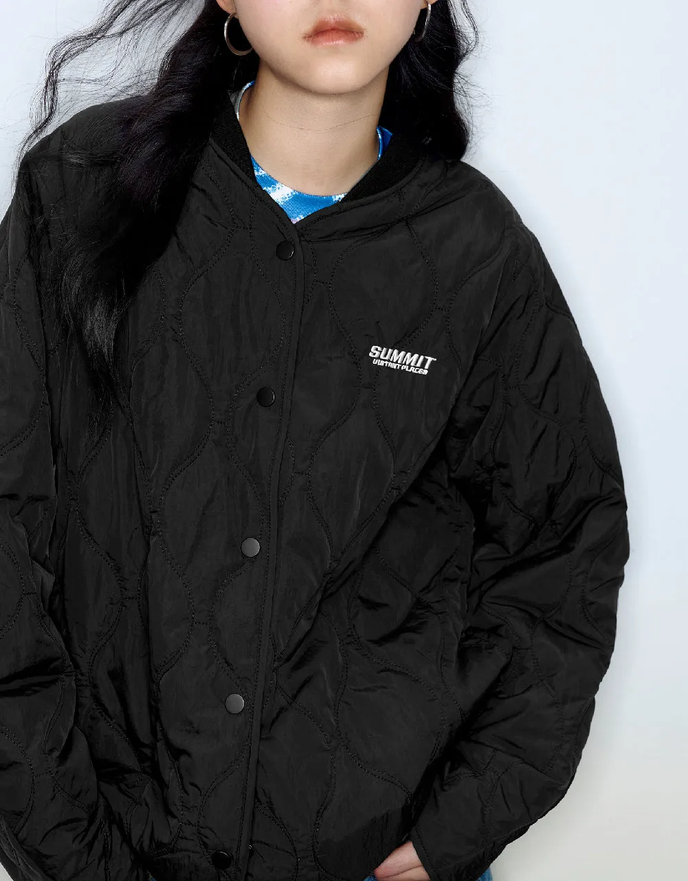 Drop Shoulder Sleeve Straight Padded Coat sold by Urban Revivo product image thumbnail 5