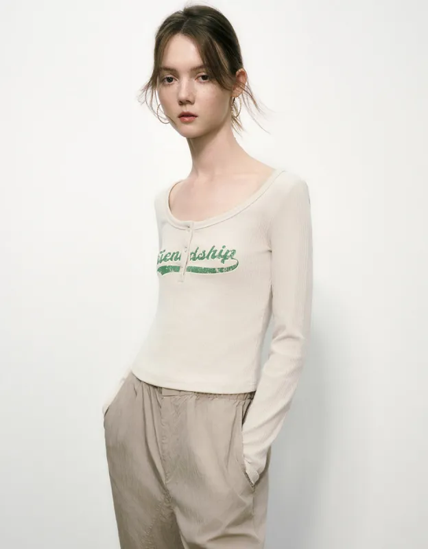 Crew Neck Skinny Knitted T-Shirt sold by Urban Revivo