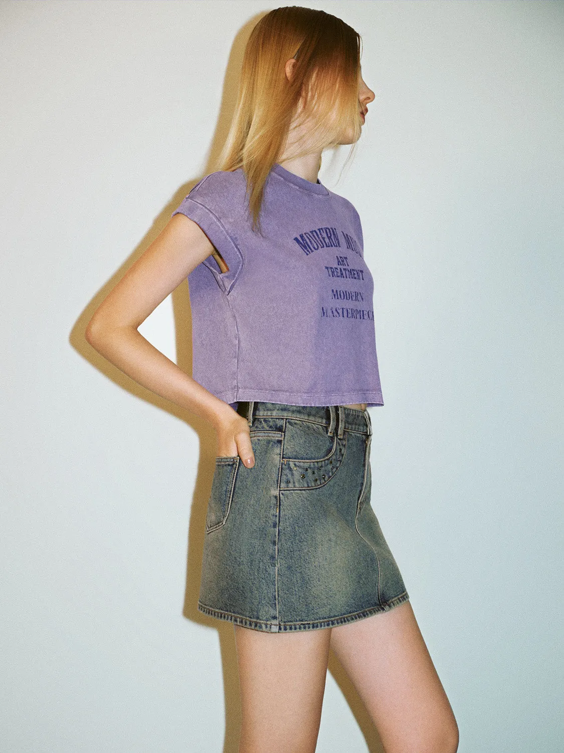 Printed Crew Neck Tank Top sold by Urban Revivo product image thumbnail 3