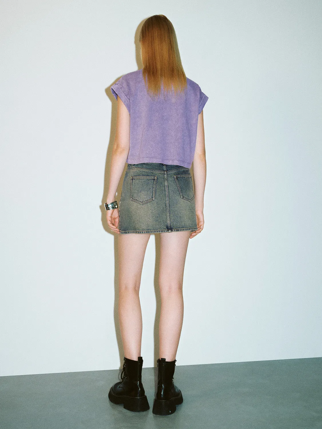 Printed Crew Neck Tank Top sold by Urban Revivo product image thumbnail 4