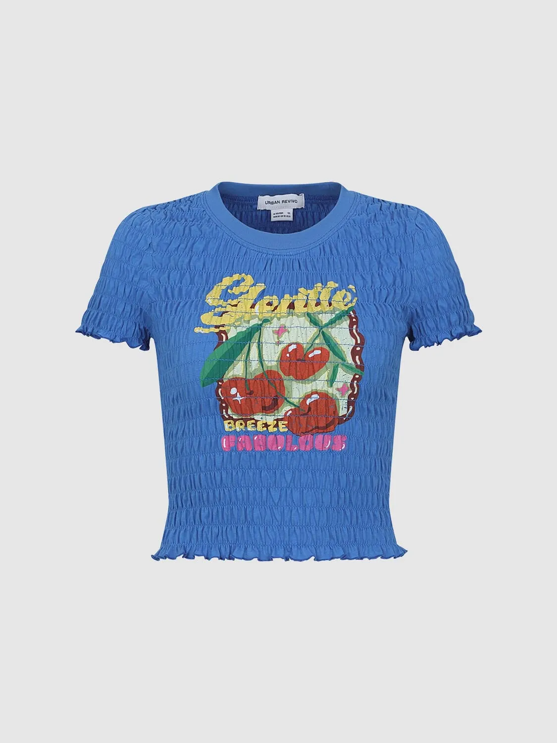 Shirred Short Sleeve T-Shirts sold by Urban Revivo