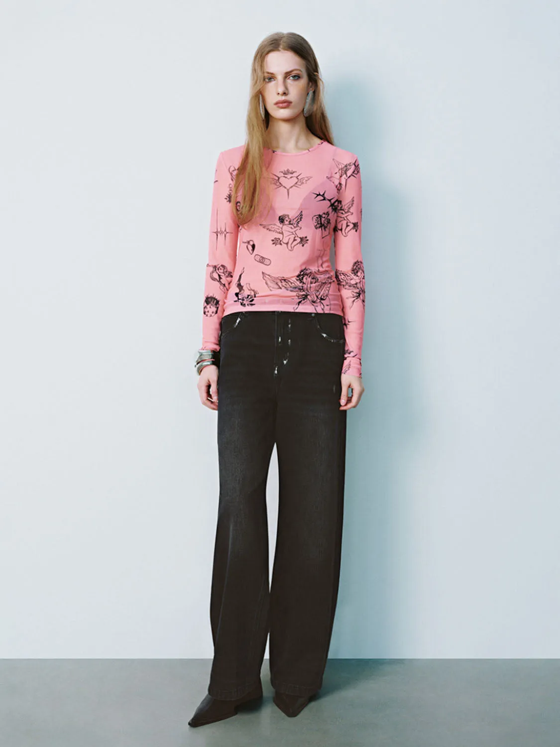 See-Through Skinny T-Shirts sold by Urban Revivo product image thumbnail 4