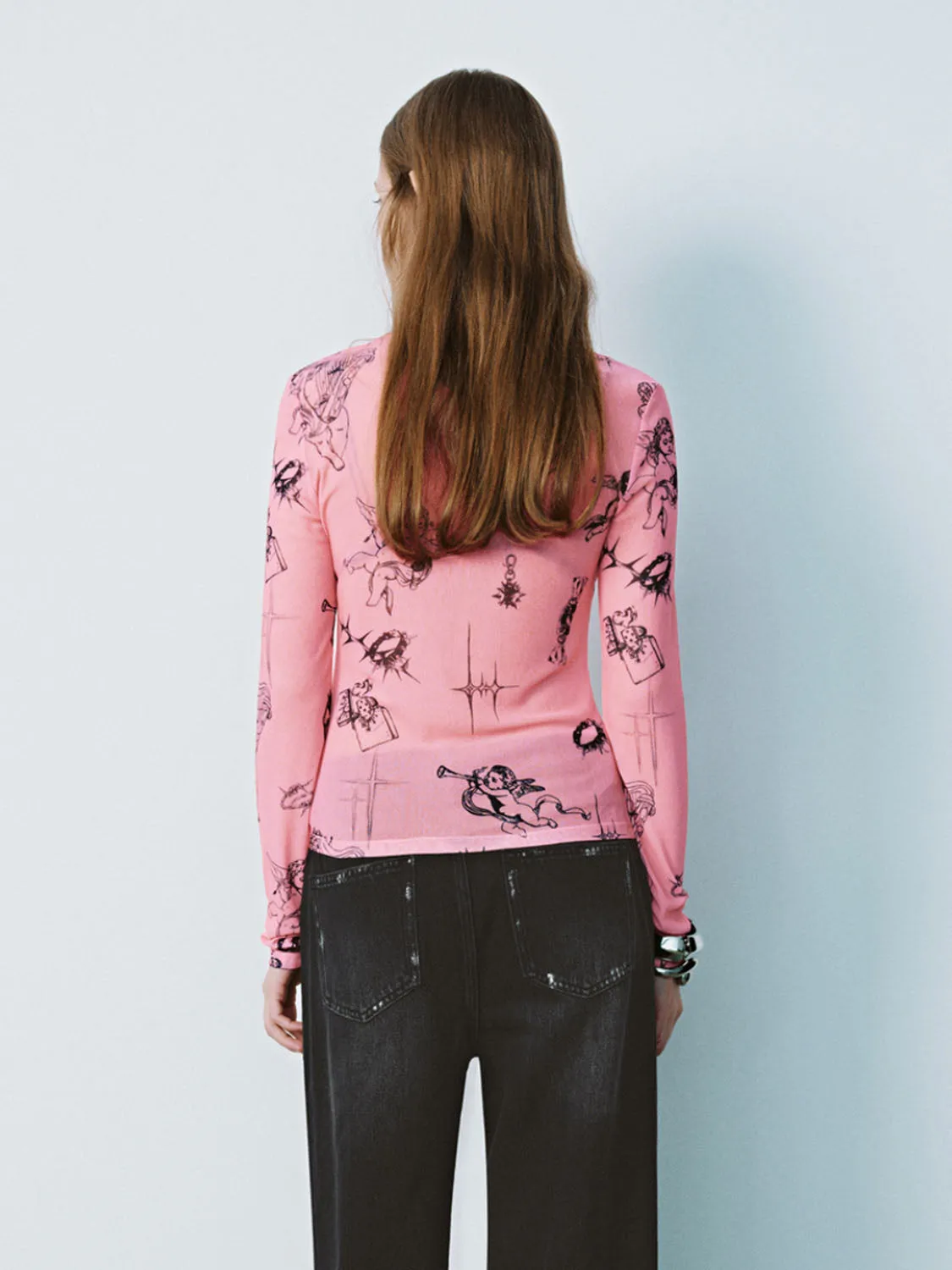 See-Through Skinny T-Shirts sold by Urban Revivo product image thumbnail 2