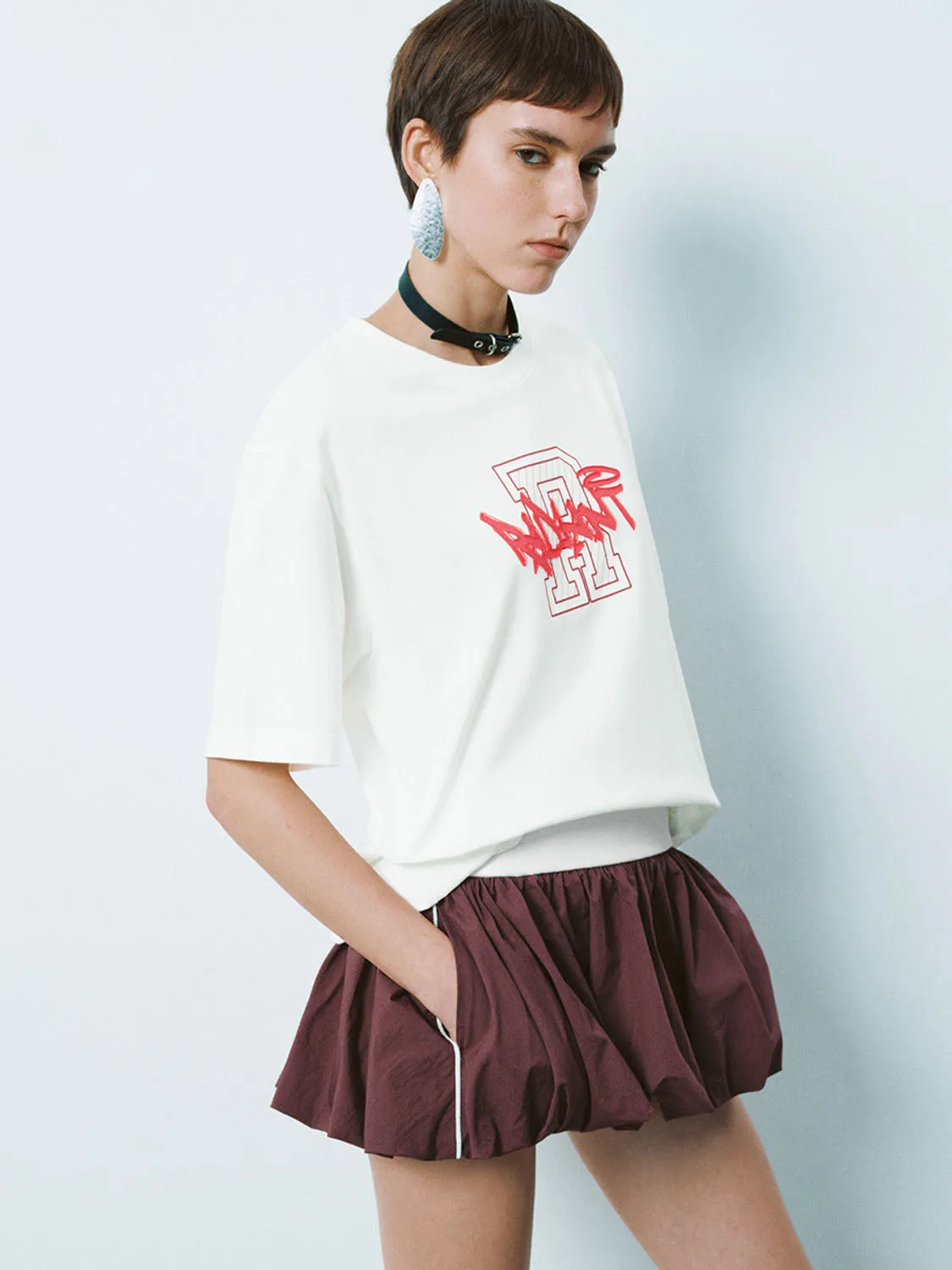 Loose Short Sleeve T-Shirts sold by Urban Revivo product image thumbnail 3