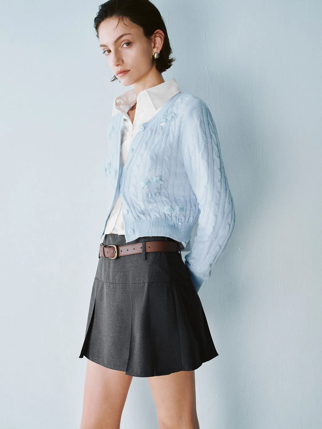 Flower Decor Knitted Cardigans sold by Urban Revivo product image thumbnail 5