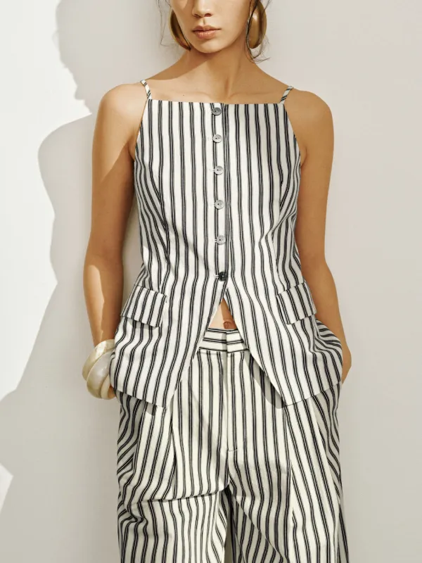 Cami Sleeveless Striped Shirts sold by Urban Revivo