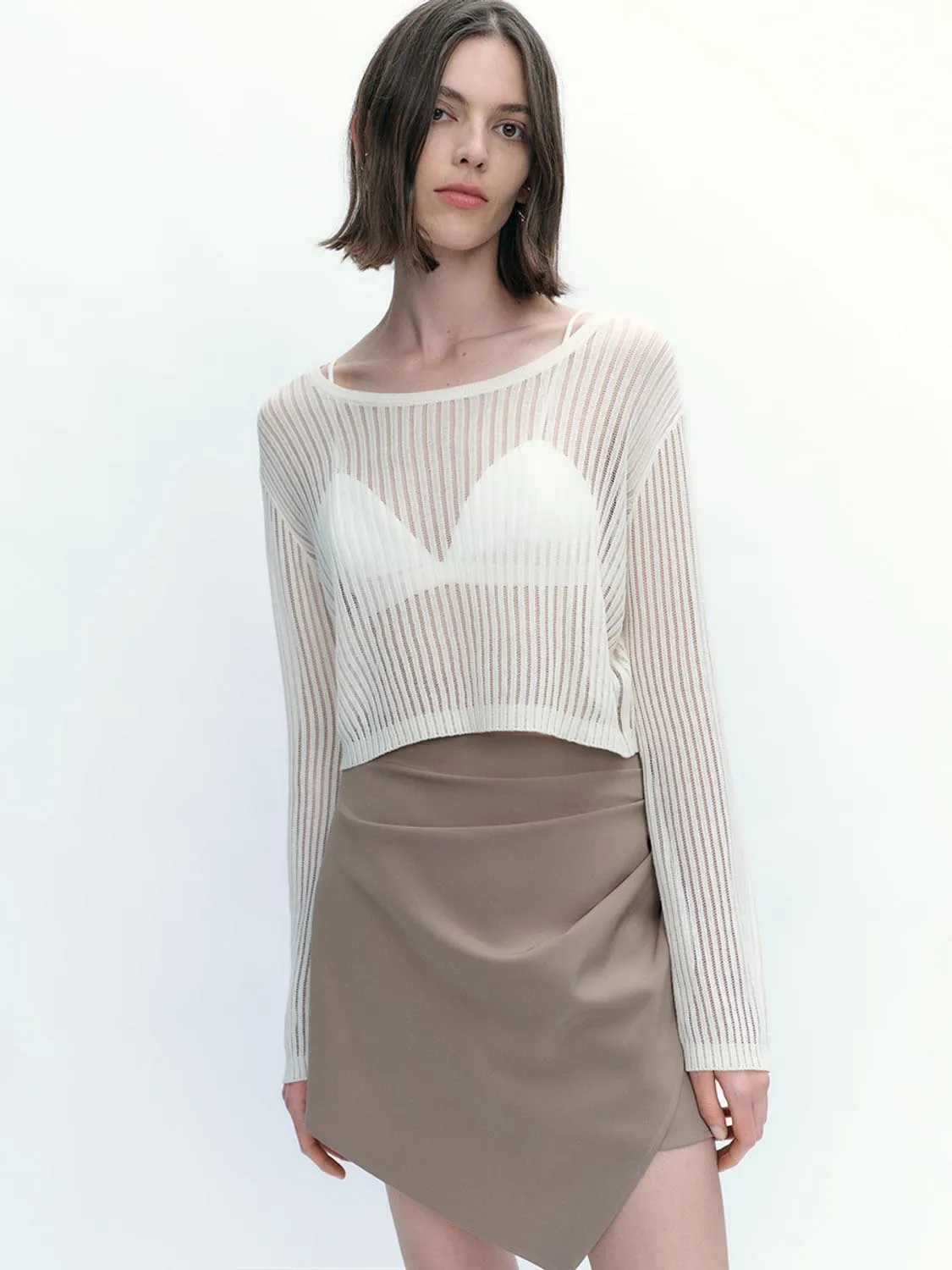 Sheer Knitted T-Shirts sold by Urban Revivo